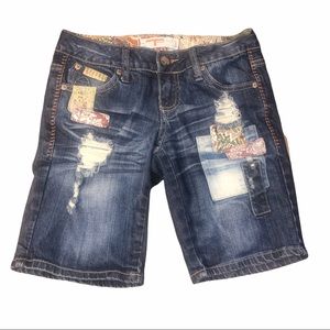 T Five denim Distressed Jean Shorts